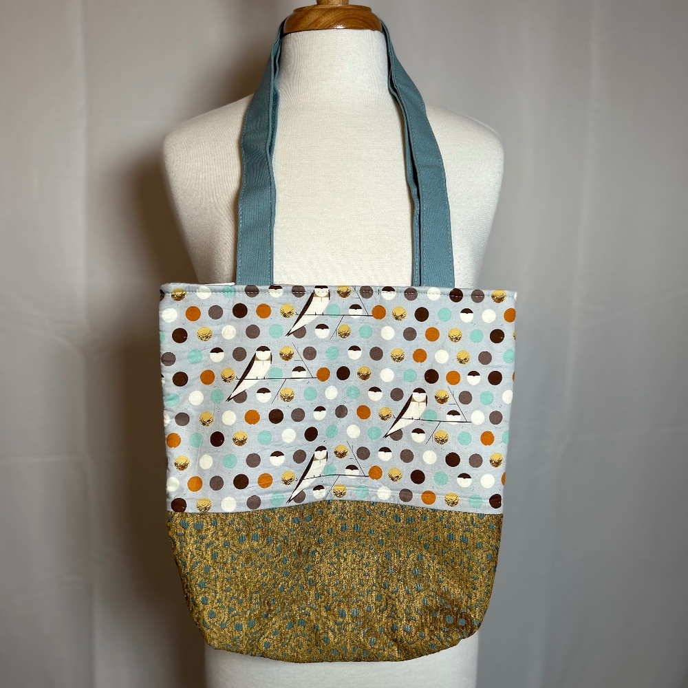 HAND-CRAFTED BIRD PRINT TOTE